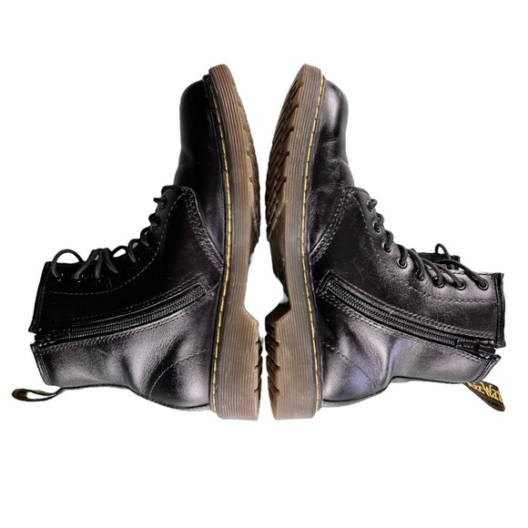 Doc DR Martens Delaney Boots 1460 Lace-Up black combat Unisex Kids Size 3 - Picture 11 of 17
